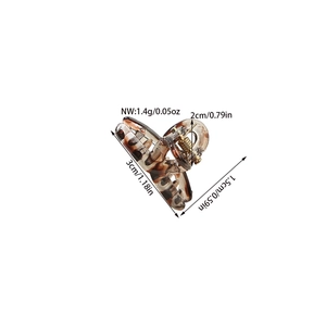 Mini tortoiseshell hair claw clip for women featuring lightweight acetate and 3cm size