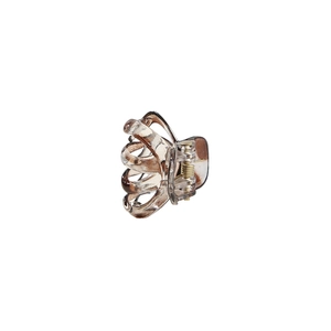 Geometric octopus hair claw clips in amber brown resin finish with strong metal spring