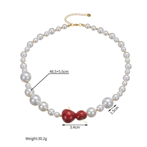 Spécifications détaillées du collier de perles baroques avec dimensions et poids précis