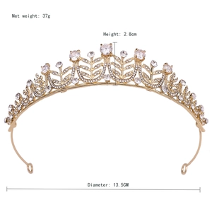 Detailed dimensions of bridal crown showing 37g weight and 2.8cm height on white background