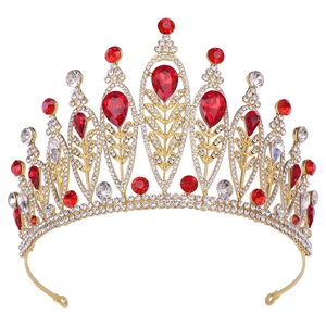 Baroque Luxury Bridal Crown Alloy Rhinestone Crystal Wedding Tiara For Women Party Pageant Birthday Hair Accessories Headpiece