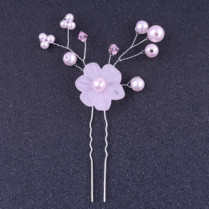 Handmade Bridal Hair Stick With Faux Artificial Pearl And Crystal Flower Design Elegant Wedding Party Hair Accessories For Women