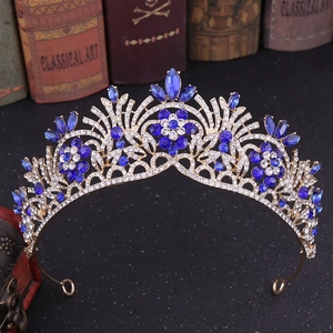 Couronne Diadème de Mariée Baroque Vintage Luxe Alliage Strass Accessoires Cheveux Mariage pour Femmes Bijoux de Cheveux