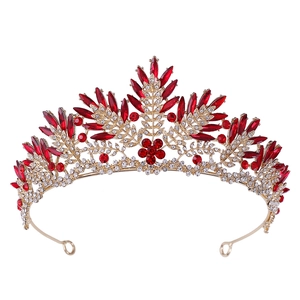 Baroque Vintage Alloy Rhinestone Bridal Crown Tiara For Women Wedding Party Birthday Luxurious Headpiece Hair Jewelry Accessories