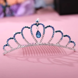 Pettine per Capelli a Corona da Principessa per Bambini Tiara a Forma di Cuore in Strass per Ragazze Gioielli per Capelli