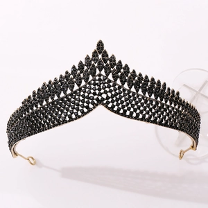 Vintage Barock Legierung Strass Brautkrone Elegante Hochzeit Party Tiara Geburtstag Prinzessin Kopfschmuck Damen Haarschmuck
