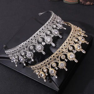 Elegant bridal crowns in silver and gold with sparkling crystals for wedding accessories
