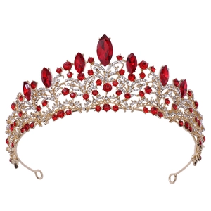 Baroque Luxury Bridal Tiara Crown Alloy Rhinestone Crystal Headpiece For Women Wedding Party Anniversary Jewelry Accessory