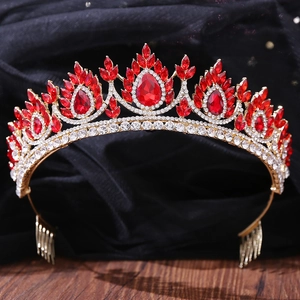 Baroque Luxury Bridal Tiara Hair Comb Rhinestone Alloy Queen Crown Wedding Hair Accessories For Women Party Banquet Headwear