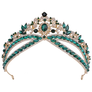 Luxurious Baroque Rhinestone Bridal Crown Alloy Crystal Tiara For Wedding Party Pageant Women Hair Accessories Headpiece