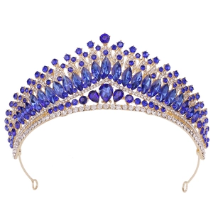 Luxurious Alloy Rhinestone Bridal Crown Vintage Crystal Tiara For Women Wedding Banquet Performance Pageant Headwear