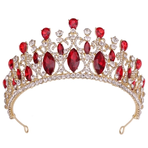Baroque Retro Bridal Crown Tiara For Women Wedding Crystal Rhinestone Queen Hair Accessories Party Jewelry Headpiece