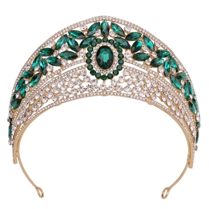 Baroque Luxury Alloy Rhinestone Bridal Crown Gold Silver Wedding Tiara For Women Princess Party Headpiece Accessories