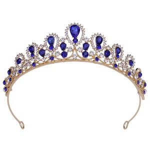 Korean Bridal Rhinestone Crown Crystal Princess Tiara For Women Wedding Birthday Party Elegant Alloy Jewelry Hair Accessories
