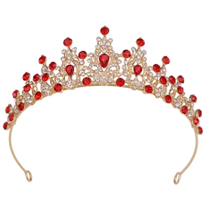 Bridal Wedding Tiara Alloy Rhinestone Crystal Crown Gold Silver Plated Headband For Party Birthday Jewelry Hair Accessories