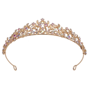 Luxurious Alloy Rhinestone Bridal Tiara Crown For Women Wedding Party Birthday Hair Accessories Elegant Headband Hair Ornament Gift