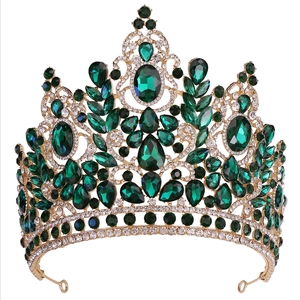 Baroque Alloy Rhinestone Bridal Crown Luxury Crystal Tiara Headwear For Wedding Pageant Party Accessories For Women