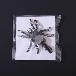 Glinsterende strass zwarte spin haarklem voor dames halloween haaraccessoires