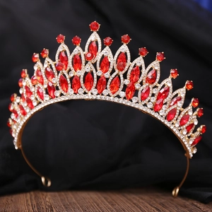 Luxueuse Couronne de Mariée en Alliage avec Strass Diadème pour Femmes Mariage Concours Bal Fête Élégant Coiffe en Cristal Accessoires de Cheveux