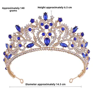 Détails couronne baroque: Poids 140g, hauteur 6,5cm et diamètre 14,5cm sur fond blanc