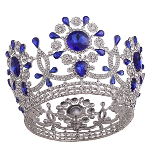 Lujosa Corona de Novia Barroca de Aleación con Strass Tiara para Boda Concurso Actuación Cristal Retro Tocado Real Mujeres