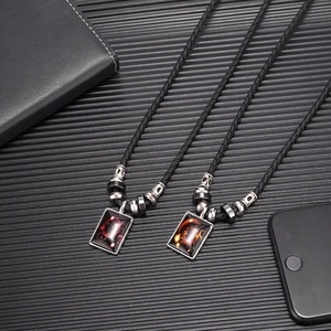 Colliers pendentifs constellation du zodiaque vintage lumineux avec cadres en argent et cordon