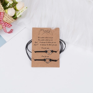 Ensemble de Bracelets d'Amitié Tissés à la Main avec Breloque en Alliage Tournesol Cœur Infini Cordon de Cire Ajustable Bijoux