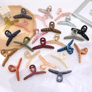 Pinces à Cheveux Minimalistes Coréennes en Acrylique Mat Grande Pince Requin Couleur Morandi Unie Pinces Antidérapantes pour Femmes Coiffure de Bain