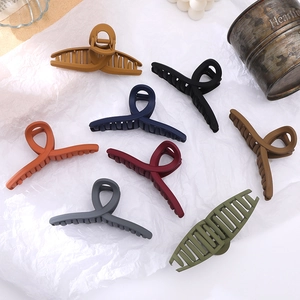 Lot de 8 grandes pinces à cheveux mates de couleurs variées pour cheveux épais