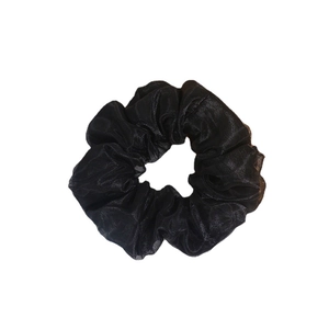 Elegante elastico per capelli in organza nera a doppio strato con morbida trama a rete