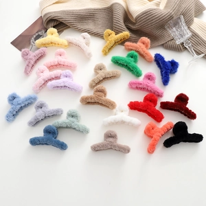 Molla per Capelli in Peluche per Donna in Pelliccia Sintetica Design a Fiocco Grande Presa per Capelli Accessori per Capelli Invernali