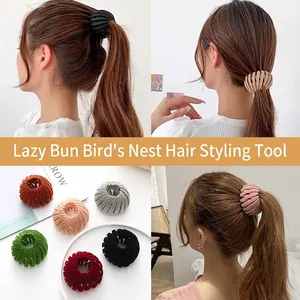 Matte bird nest hair clips for buns and ponytails in various colors for women