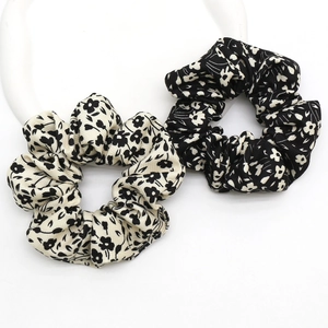 Floral Print Fabric Scrunchies Elastic Hair Ties Flower Pattern Hair Rope Sweet Women Hair Accessories For Daily Commute