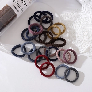 Lot de chouchous multicolores à haute élasticité en boîte plastique pour filles