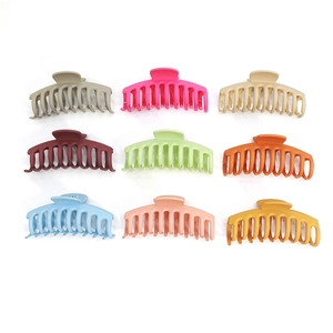 Lot de 9 grandes pinces à cheveux mates de couleurs variées pour coiffure féminine