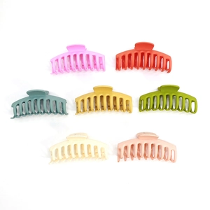 Lot de 7 grandes pinces à cheveux mates aux couleurs Morandi pour cheveux épais