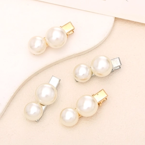 Elegant Imitation Artificial Pearl Alloy Duckbill Hair Clip For Women Fashion Gold Silver Side Clip Hairpin Headwear Daily Accessory
