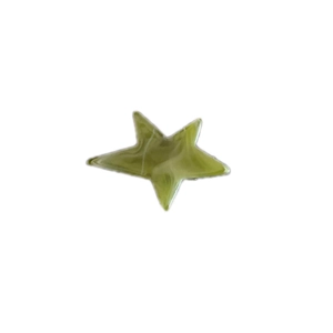 Pince à cheveux étoile en acétate vert avec texture marbrée pour un look d'été