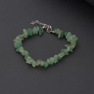 Natural Crystal Chip Stone Bracelet For Women Handmade Irregular Healing Stones Stainless Steel Adjustable Minimalist Jewelry