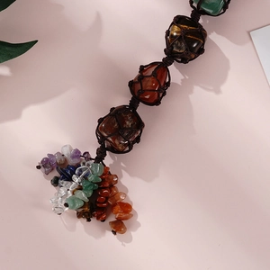Ornamento sospeso Albero della Vita fatto a mano con cristalli curativi e pietre chakra