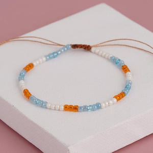 Handgefertigtes Böhmisches Ethno Glasperlen Geflochtenes Verstellbares Armband Für Herren Damen Paar Stapelbarer Perlen Schmuck