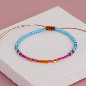 Böhmisches buntes Perlenarmband handgewebt mehrlagig stapelbar für Damen und Herren