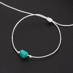 Bracelet en Cordon Ciré Tissé à la Main Pierre Naturelle Pour Femmes Hommes Ajustable Bijoux Gemme Style Bohème Cadeau