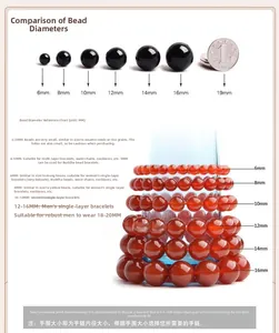 Detaillierte Größentabelle für Achatperlen mit Durchmessern von 4 mm bis 20 mm für DIY-Schmuck