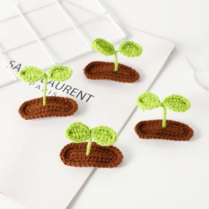 Handmade Woven Sprout Hair Clip Cute Floral Sunflower Tulip Carrot Rabbit Ears BB Clip For Women Kids Hair Accessories