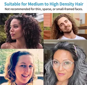 Square headband for thick hair, suitable for medium to high density curly hair types