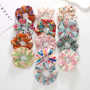 Lot de 13 chouchous colorés en mousseline aux motifs floraux pour coiffures variées