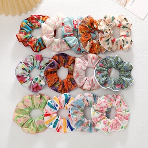 Lot de 12 chouchous à fleurs et motifs d'ours avec élastique haute qualité