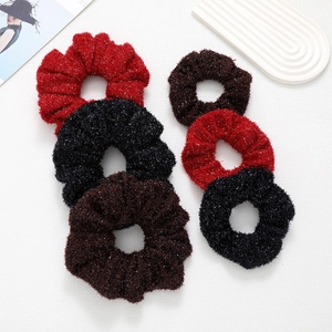 Chouchous en Polyester Pailleté pour Femmes Élastiques à Cheveux Brillants Haute Élasticité Accessoires de Coiffure