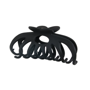 Elegant large matte black shark clip hair claw for women with strong grip spring